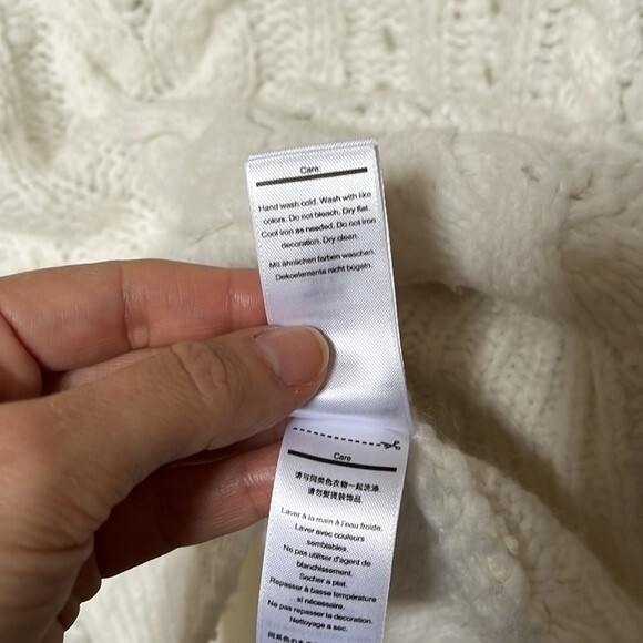 Smartwool Moon Ridge Boyfriend Wool Blend Oversized Sweater in Winter White S - Picture 10 of 11